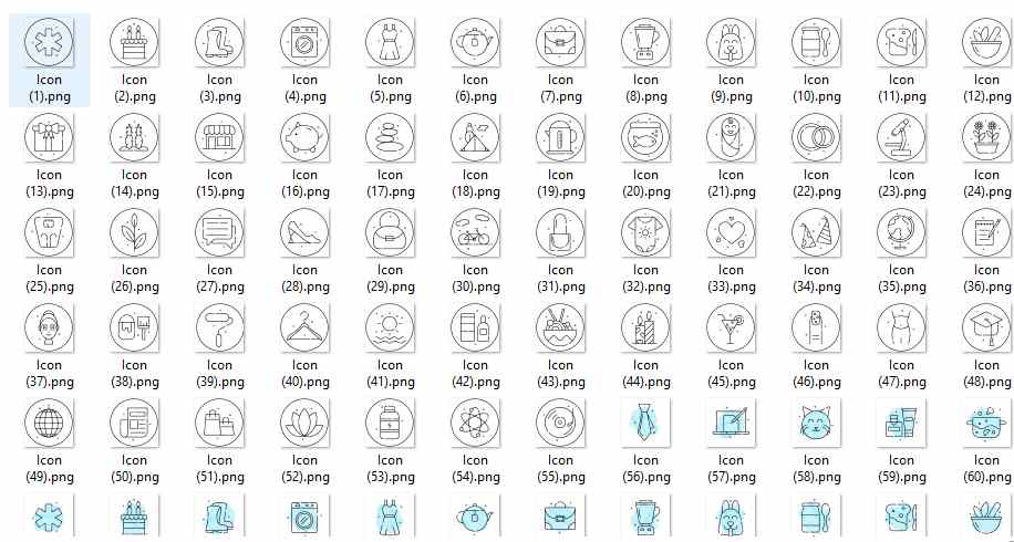 Download for free a collection of 1185 modern ICONs used in design