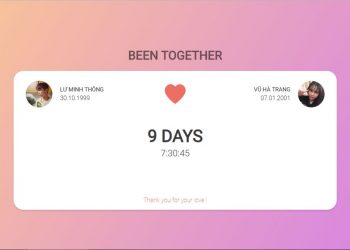 Hướng dẫn tự làm website đếm ngày yêu nhau 2019 1