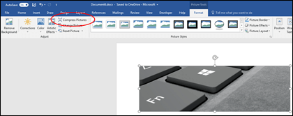 How to compress images and change image resolution with Word
