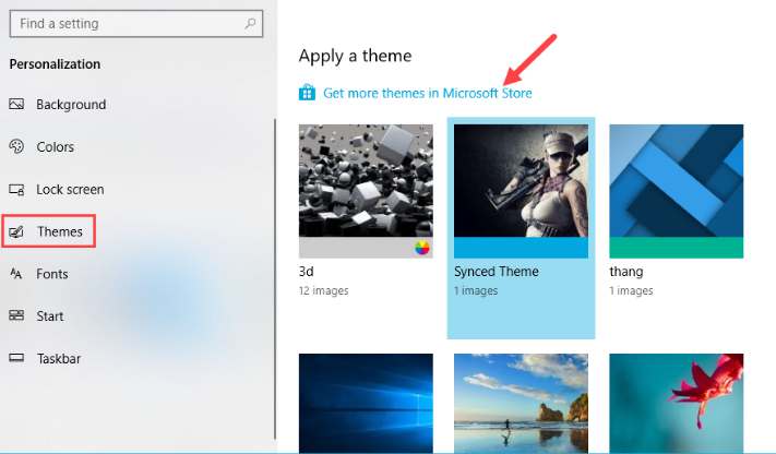 Instructions for installing and using Theme Windows 10 11