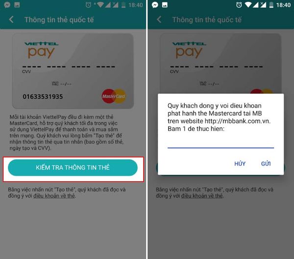 Virtual MasterCard with Viettel Pay