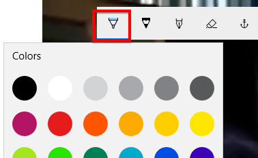 Select a brush to draw on the video