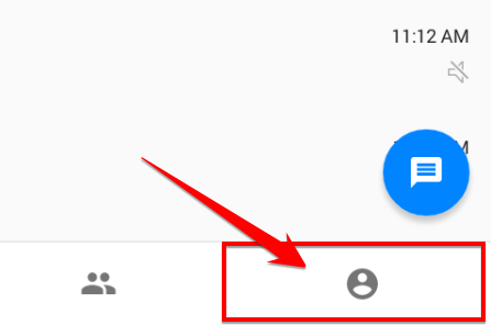 Select profile icon on messenger