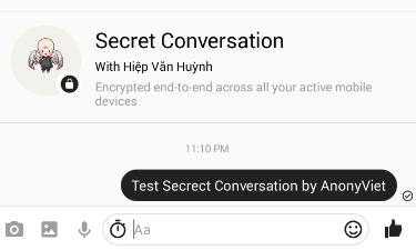 Open a Secret Conversations chat