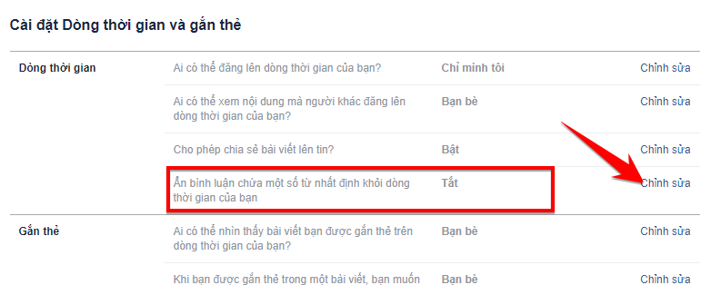 nhấn Chỉnh sửa.