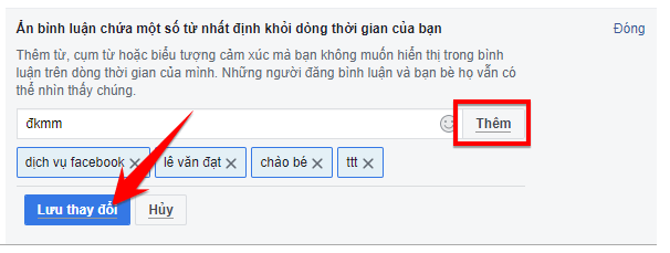 Lưu thay đổi