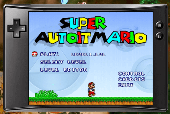 Download Mario game source code written in AutoIT with many interesting features