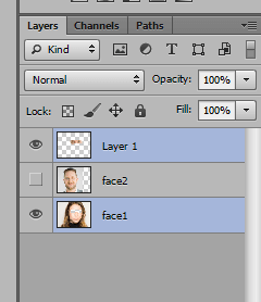 Merge one person's face onto another person's face in Photoshop 27