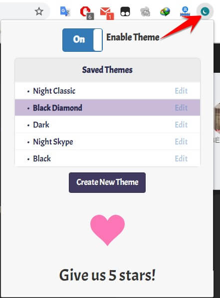 Dark Night Theme for Facebook