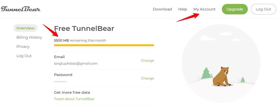 TunnelBear VPN đang miễn phí nhận 5GB/tháng Data 5