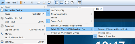 Kết nối USB Wifi với VMWare