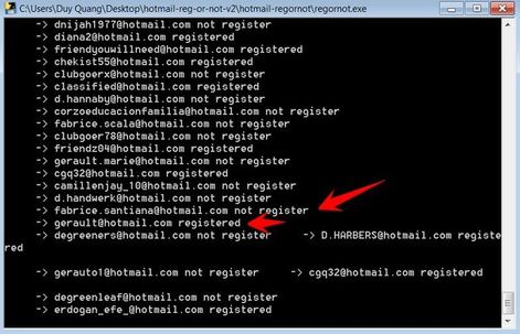 Tool to check Hotmail registered or not used to check old acc