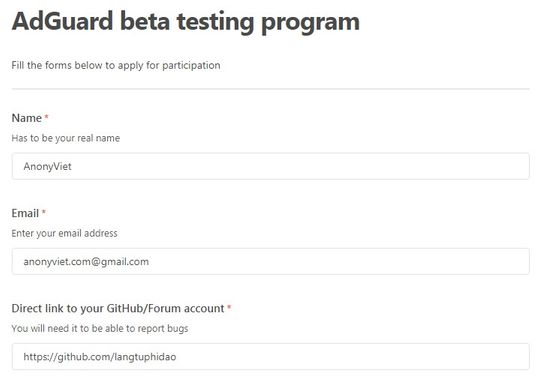 adguard beta key