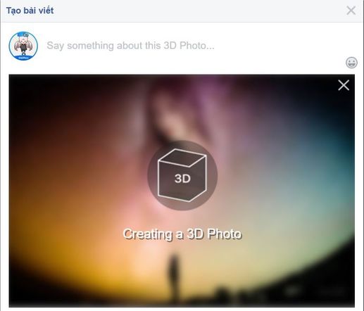 cùng lúc Upload 2 tấm hình để tạo ảnh 3d trên fb