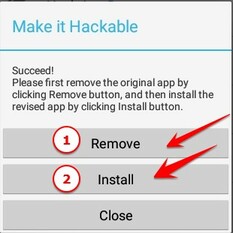Remove then Install