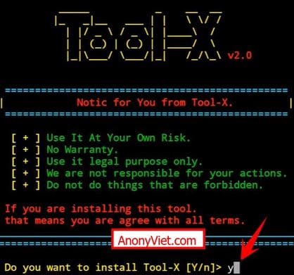 Tool-X Hack Server Toolkit, Web, Security Testing on Linux
