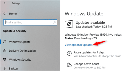 Windows Update 20H1