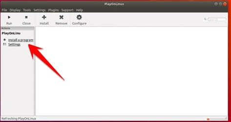 giao diện playonlinux