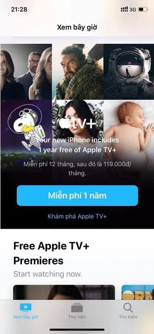 Instructions to register for Apple TV + 1 year for free to watch movies Online 5