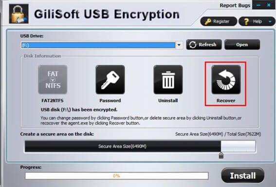 Recover GiliSoft USB Encryption