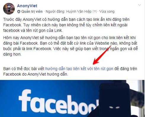 Cách Đặt Tên Rút Gọn Cho Link Liên Kết Trên Facebook Với Nội Dung Bất Kỳ -  Anonyviet