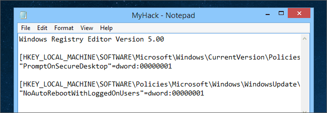 Add key to Registry hack