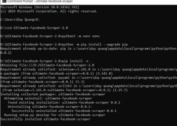 Ultimate Facebook Scraper thu thập thông tin facebook
