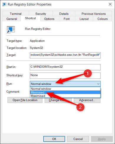 How to create a Shortcut to turn off UAC on Windows with Task Scheduled 32