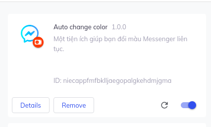 đổi màu liên tục trên Messenger auto change color
