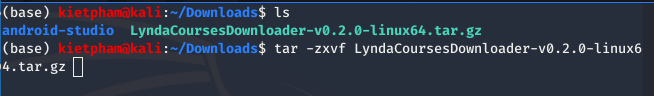 dùng LyndaCoursesDownloader trên linux