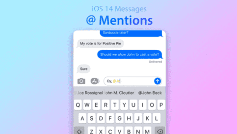 ios 14 mentions