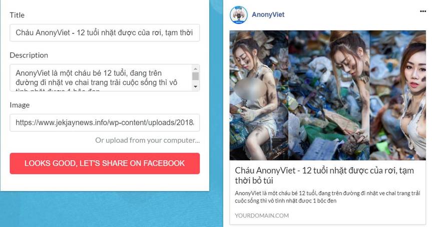 How to Fake Photo and Website Title when posting on Facebook to troll friends