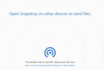 file transfer using snapdrop.net