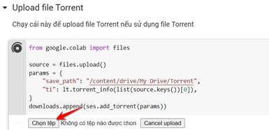 upload file torrent