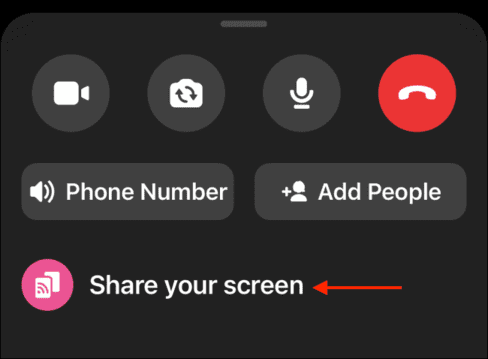 Xem màn hình điện thoại trên Messenger bằng iPhone