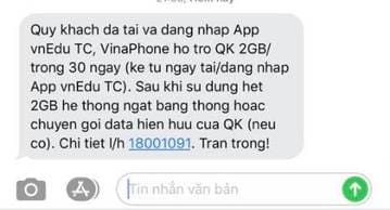 nhận 2Gb 3G từ VinaPhone và vnEdu