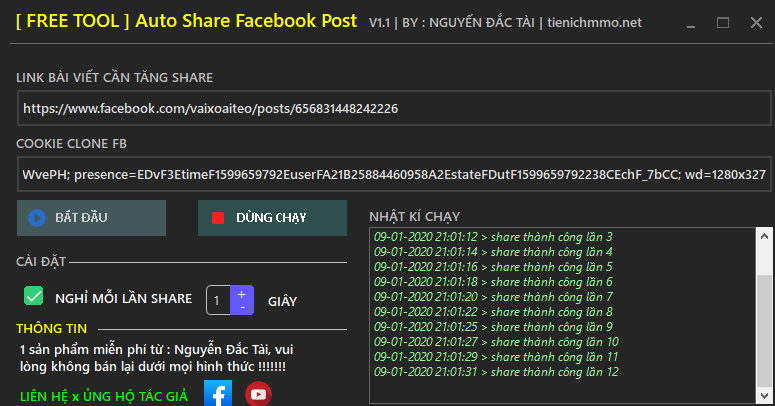 hack share fb với Auto Share Facebook 