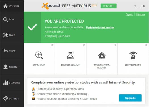 phần mềm diệt Virus miễn phí tốt nhất Avast Free Antivirus