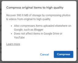 compress images google photos