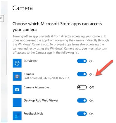 Choose which Microsoft Store apps can access your slider