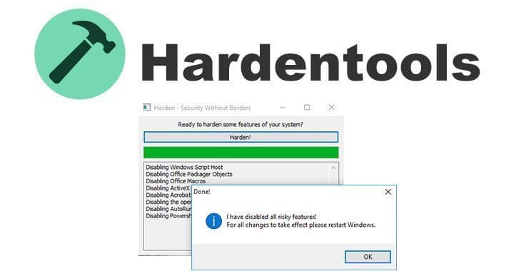 Hardentools: a tool to help disable dangerous features on Windows
