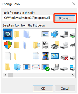 chọn icon ứng dụng windows