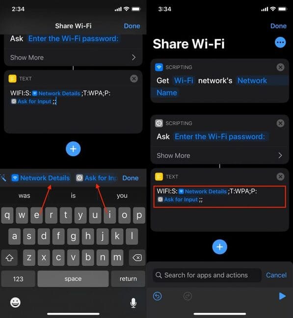 share wifi bằng qr