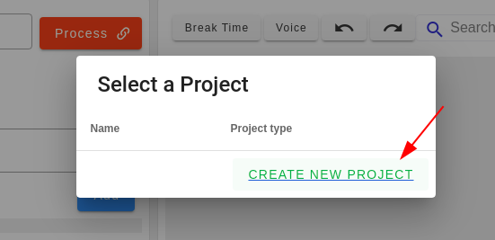 CREATE NEW PROJECT