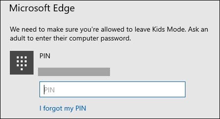 Exit Kids Mode Window