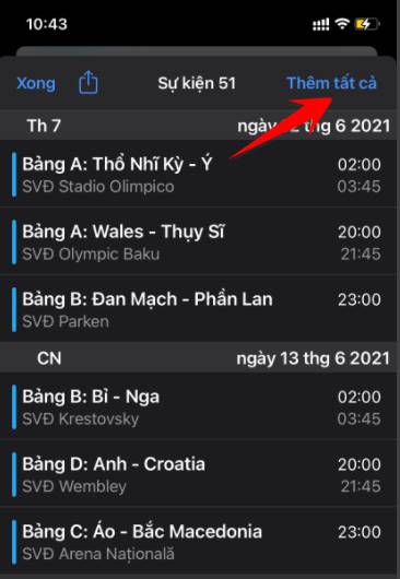 How to install the EURO 2021 match schedule on the phone