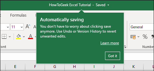 How to automatically save Excel files to OneDrive