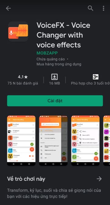 VoiceFx trên Android