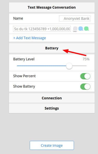 Battery fake sms