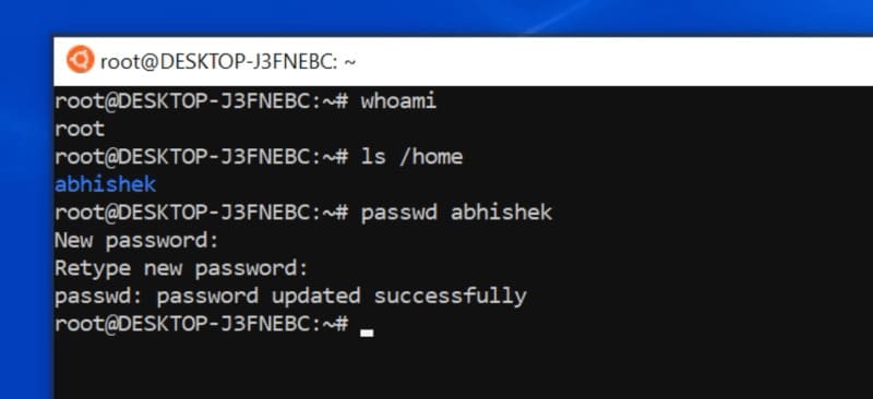 Reset Linux password for normal user